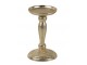 Champagne lesklý široký kovový svícen s vyrytými tečkami Hamme - Ø 10*17cm Mars & More 