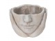 Béžovo-šedý cementový květináč ruce podpírající obličej - 18*18*13 cm Clayre & Eef
