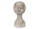 Šedá cementová dekorace busta dívky - 12*11*24 cm Clayre & Eef