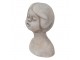 Šedá cementová dekorace busta dívky - 11*10*18 cm Clayre & Eef