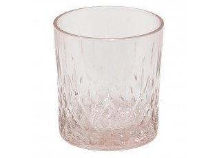 Růžová nápojová sklenička Water Pink - Ø 8*9 cm / 300 ml