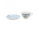 Bílo-modrý porcelánový šálek s podšálkem - Ø 10*6 / Ø 15*2 cm / 250 ml Clayre & Eef