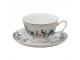 Porcelánový šálek s podšálkem a květy - 12*10*6 cm / Ø 15*2 cm / 250 ml Clayre & Eef