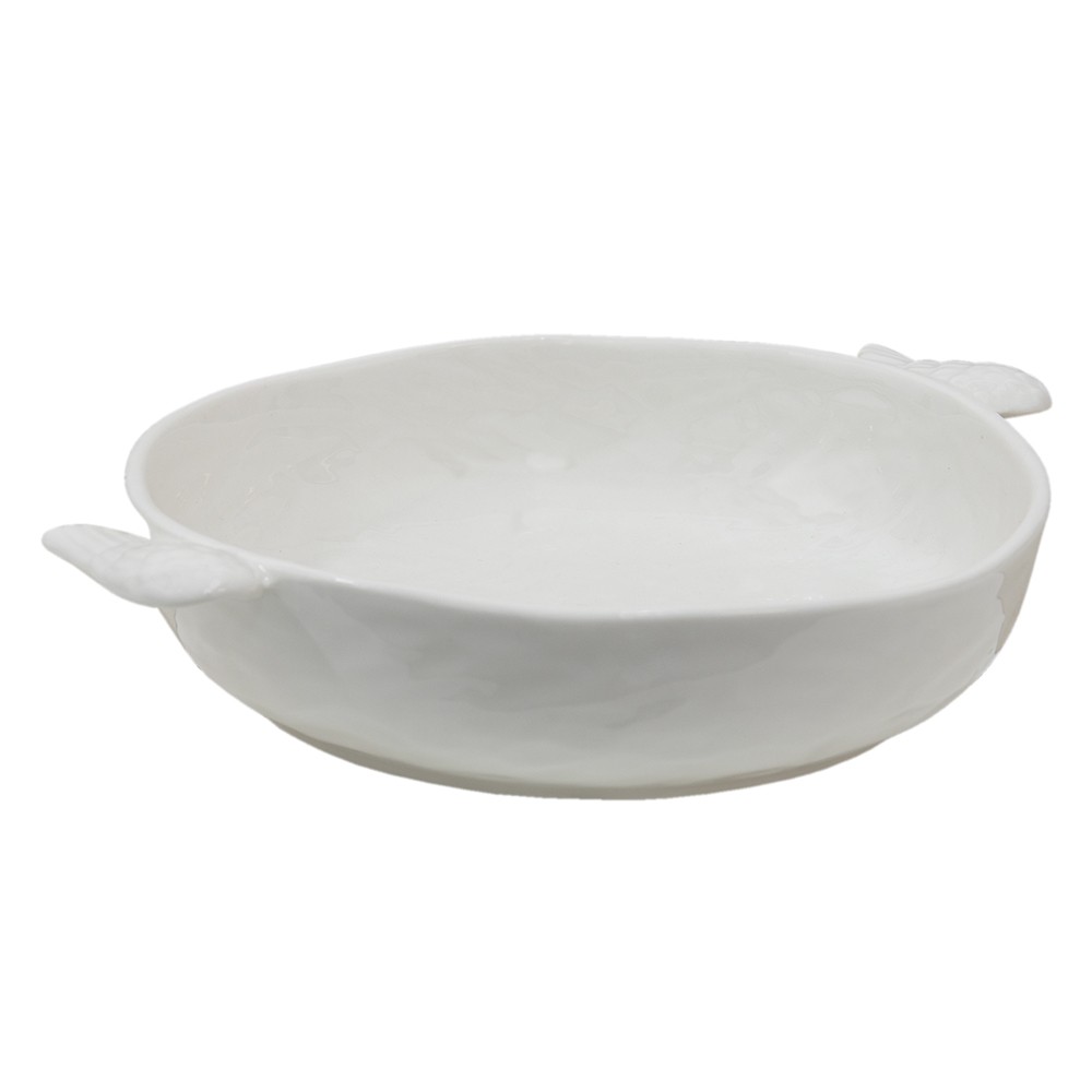 Bílá servírovací mísa s křídly Wings - 27*22*5 cm Clayre & Eef Bílá servírovací mísa s křídly Wings - 27*22*5 cm Clayre & Eef