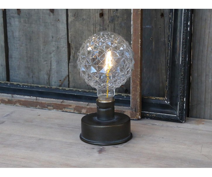 Dekorační stolní lampička Nostalgic Led - Ø10*27cm Chic Antique