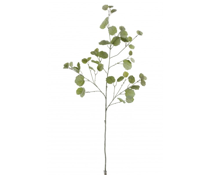 Zelená dekorační větvička s listy Branch Leaf - 124cm J-Line by Jolipa