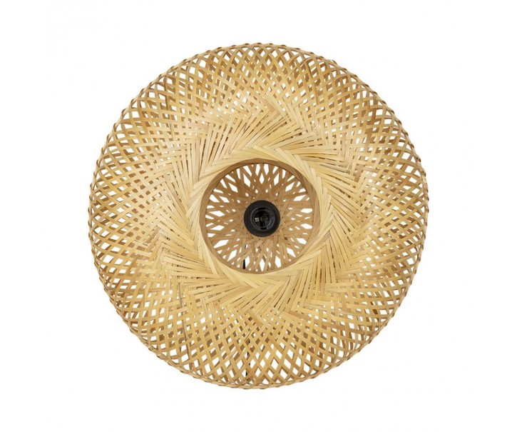 Přírodní kulatá nástěnná lampa z bambusových proužků - Ø 32*20cm Mars & More 