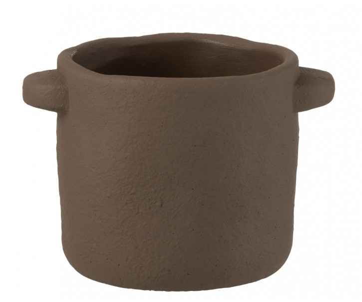 Dekorační cementový hrnec Gustave Taupe S - 18*14*12 cm J-Line by Jolipa