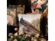 Sametový polštář s pávem a zlatými třásněmi - 45*45*10cm Mars & More 