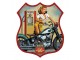 Nástěnná kovová cedule Route 66 - Full Service - 30*1*35 cm Clayre & Eef