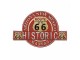 Červená nástěnná kovová cedule Historic Route 66 - 50*1*34 cm Clayre & Eef