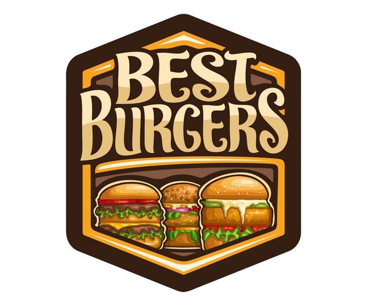 Nástěnná kovová cedule Best Burgers - 38*1*45 cm Clayre & Eef