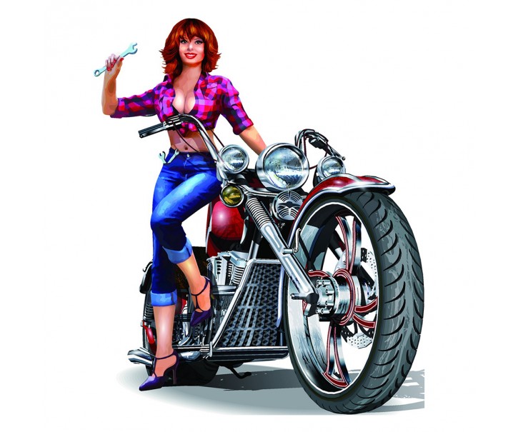 Nástěnná kovová cedule Motorbike - 60*1*50 cm Clayre & Eef