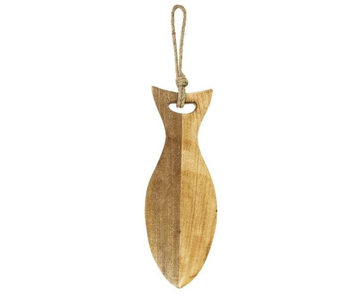 Prkénko ve tvaru ryby z mangového dřeva Mango wood Fish - 37*14*1.5cm Mars & More 