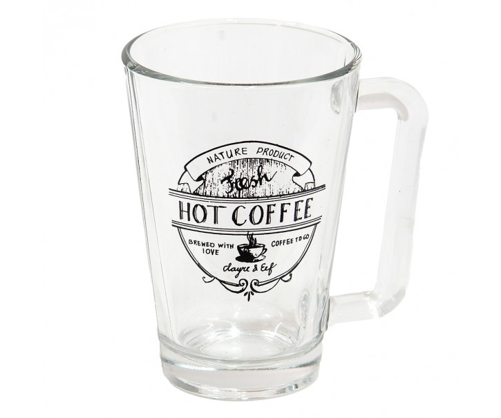 Skleněný hrnek Hot Coffee - 11*8*12 cm / 250 ml Clayre & Eef