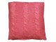Malinovo růžový pletený polštář Lodge Raspberry - 60*60cm Colmore by Diga