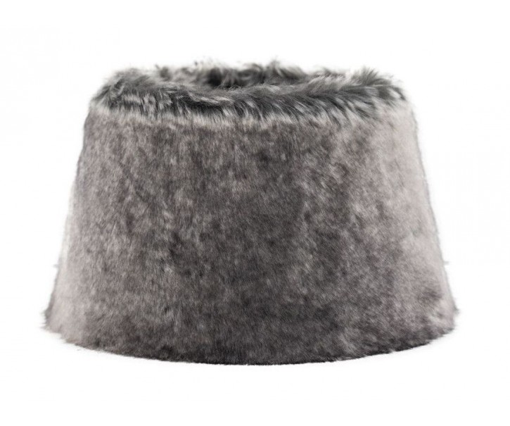 Šedé chlupaté stínidlo Wolf grey - Ø25*Ø18*16 cm Mars & More 
