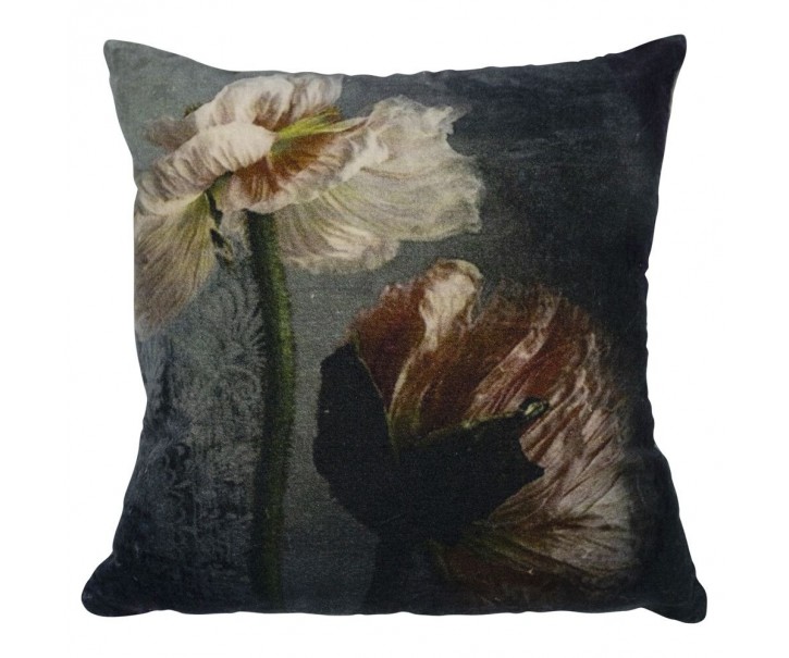 Sametový polšář s dekorem květin Romantic Flowers I - 45*45*15cm Mars & More 