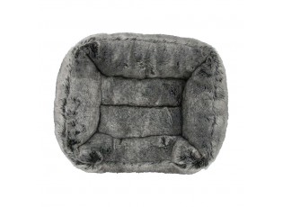 Šedý chlupatý pelíšek pro pejska nebo kočičku Wolf grey - 55*42*15cm