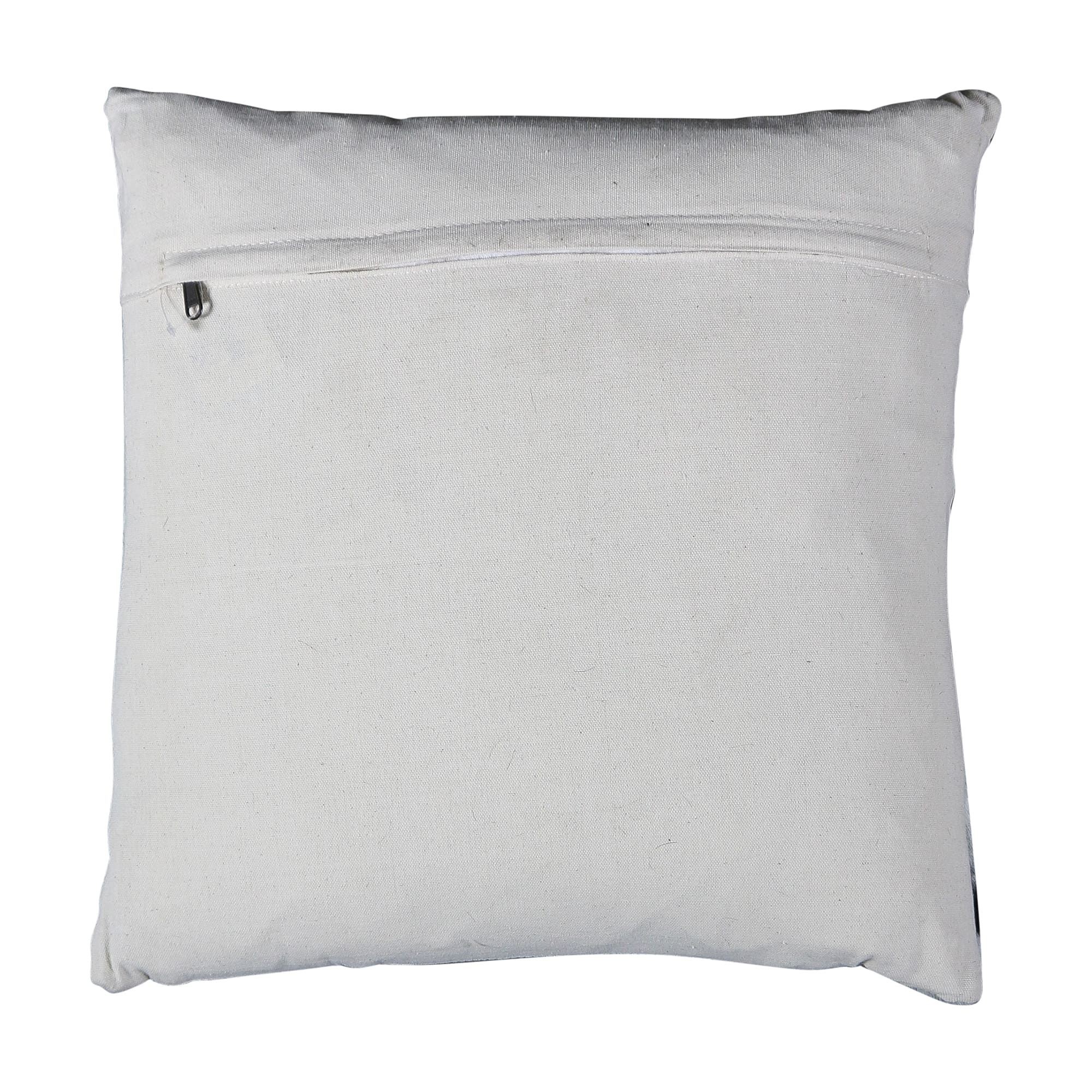 Bílo-černý kožený polštář s výrazným stehem Stitch Cow - 45*45*15cm Mars & More Bílo-černý kožený polštář s výrazným stehem Stitch Cow - 45*45*15cm Mars & More