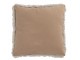 Hnědý jutový polštář s třásněmi a zrcátky Jute natural - 48*4*46 cm J-Line by Jolipa