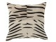 Černo-bílý kožený polštář s výplní Zebra - 44*10*44cm J-Line by Jolipa