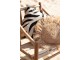 Černo-bílý kožený polštář s výplní Zebra - 44*10*44cm J-Line by Jolipa