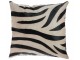 Černo-bílý kožený polštář s výplní Zebra - 44*14*43cm J-Line by Jolipa