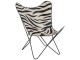 Bílo-černé kožené salónní křeslo Zebra - 86*75*87 cm J-Line by Jolipa
