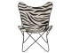 Bílo-černé kožené salónní křeslo Zebra - 86*75*87 cm J-Line by Jolipa