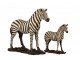 Bílo-černá antik dekorace Zebra - 53*18*48cm J-Line by Jolipa