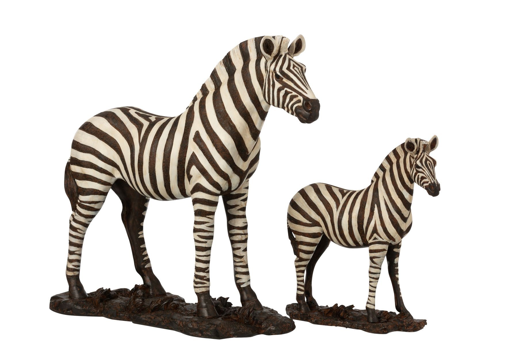 Bílo-černá antik dekorace Zebra - 53*18*48cm J-Line by Jolipa Bílo-černá antik dekorace Zebra - 53*18*48cm J-Line by Jolipa