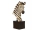 Bílo-černá antik dekorace busta Zebra - 32*14*50cm J-Line by Jolipa