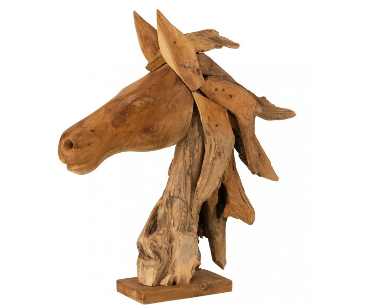 Dřevěná dekorace hlava koně Horse head teak - 49*17*63cm