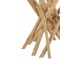 Jídelní kulatý dřevěný stůl se skleněnou deskou Branches - Ø120*75 cm J-Line by Jolipa