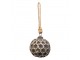 Měděná antik skleněná ozdoba Hexagon Copper M - Ø 10*10 cm Clayre & Eef