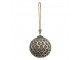 Měděná antik skleněná ozdoba Hexagon Copper L - Ø 12*12 cm Clayre & Eef