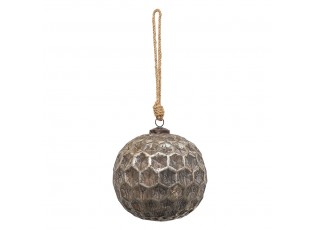 Měděná antik skleněná ozdoba Hexagon Copper XL - Ø 15*15 cm