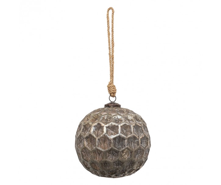 Měděná antik skleněná ozdoba Hexagon Copper XL - Ø 15*15 cm Clayre & Eef