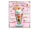Růžová nástěnná kovová cedule Ice Cream - 20*1*25 cm Clayre & Eef