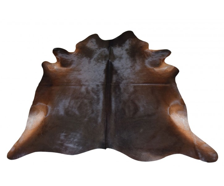 Tmavě hnědý koberec z hovězí kůže Cowhide brown - 200*0,5*240cm/3-4m² J-Line by Jolipa