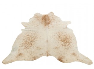 Bílo-hnědý koberec z hovězí kůže Cowhide salt pepper - 200*0,5*240cm/3-4m²