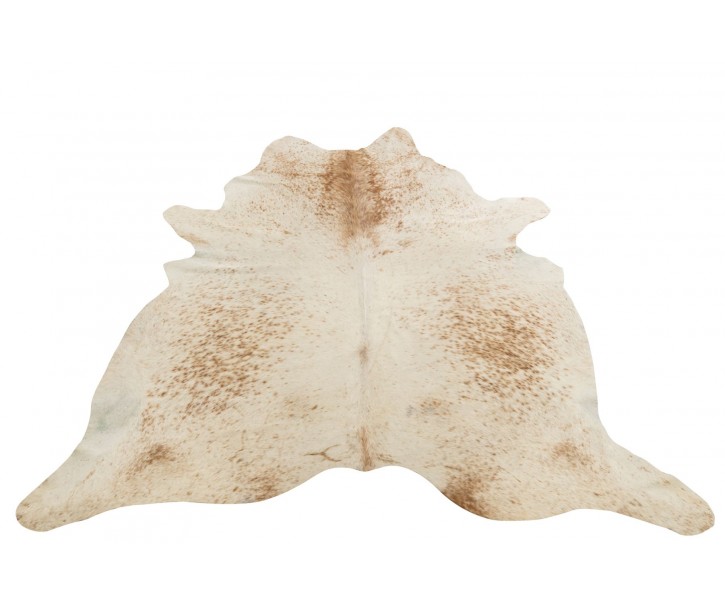 Bílo-hnědý koberec z hovězí kůže Cowhide salt pepper - 200*0,5*240cm/3-4m² J-Line by Jolipa