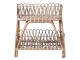 Ratanový antik stolek s dekorační obrubou Braide - 52*26*60cm Chic Antique