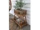 Ratanový antik stolek s dekorační obrubou Braide - 52*26*60cm Chic Antique