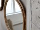 Hnědé antik kulaté nástěnné zrcadlo s bambusovým rámem Bamboo - Ø 24*2 cm Chic Antique