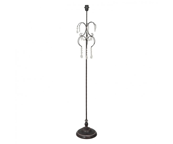 Hnědá kovová retro stojací lampa Indus - 37*27*169 cm Clayre & Eef