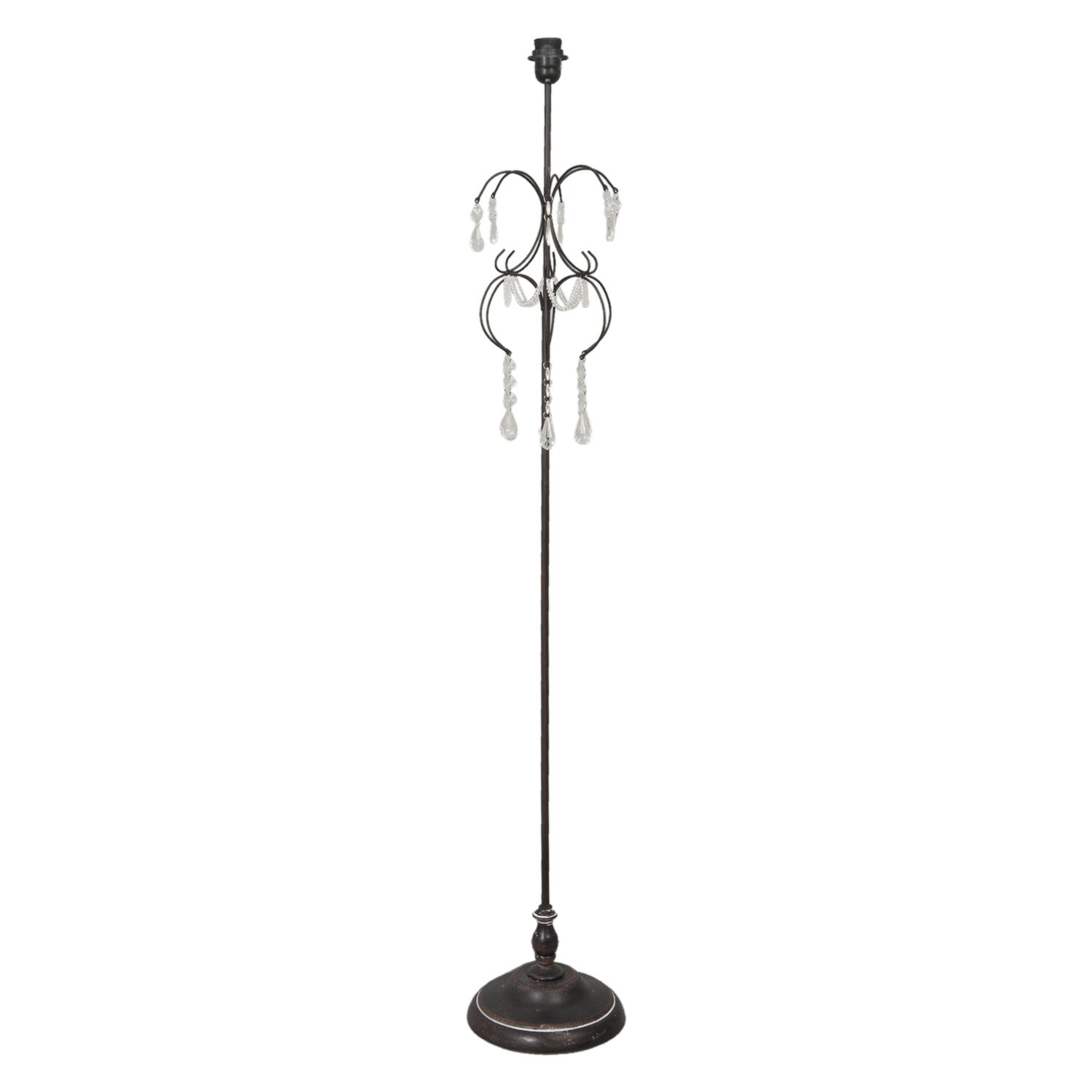 Hnědá kovová retro stojací lampa Indus - 37*27*169 cm