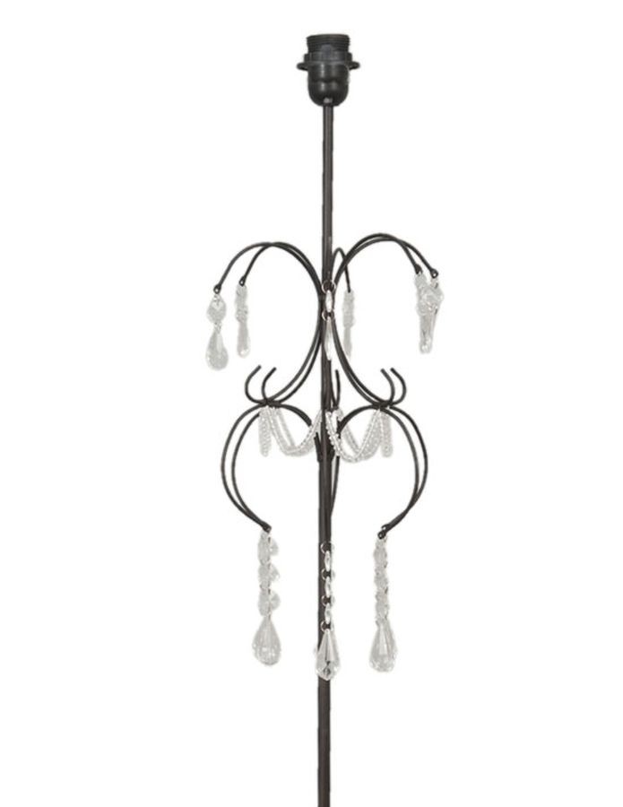 Hnědá kovová antik stojací lampa s kamínky Inia - Ø 24*147 cm/ E27 /MAX 60W Clayre & Eef Hnědá kovová antik stojací lampa s kamínky Inia - Ø 24*147 cm/ E27 /MAX 60W Clayre & Eef