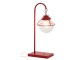 Červená kovová stolní retro lampa s patinou Ball Hang - 33*23*70 cm J-Line by Jolipa